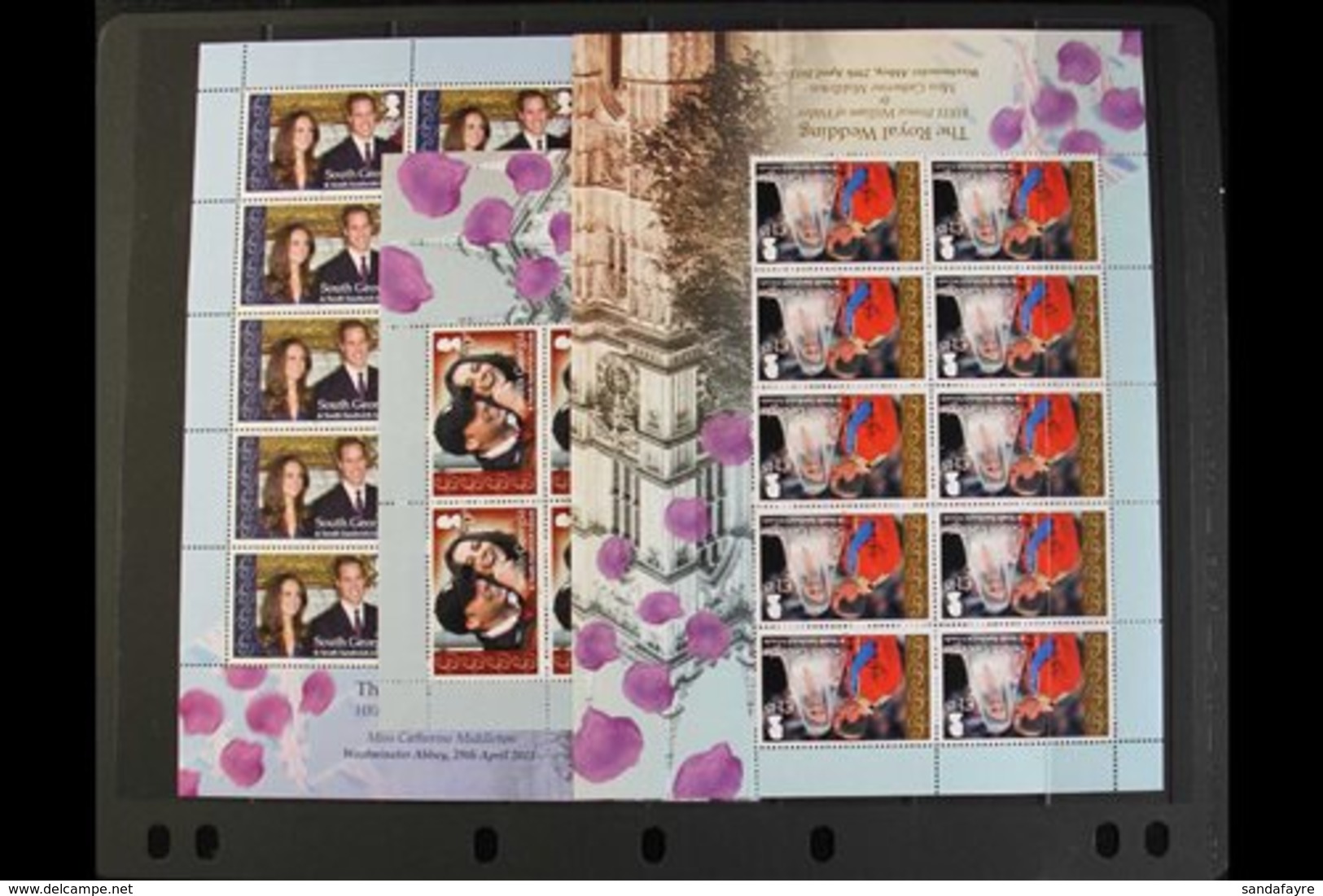 2011  Royal Wedding Set, SG 529/31, Sheetlets Of 10 Stamps, NHM (3 Sheetlets) For More Images, Please Visit Http://www.s - Falklandeilanden