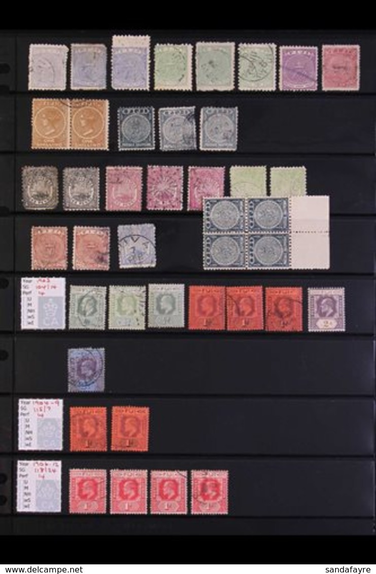 1878-1999 MINT & USED COLLECTION  Arranged In Order On Stock Pages, We See Range Of Mostly Used QV Issues, Note 1s Pair, - Fiji (...-1970)