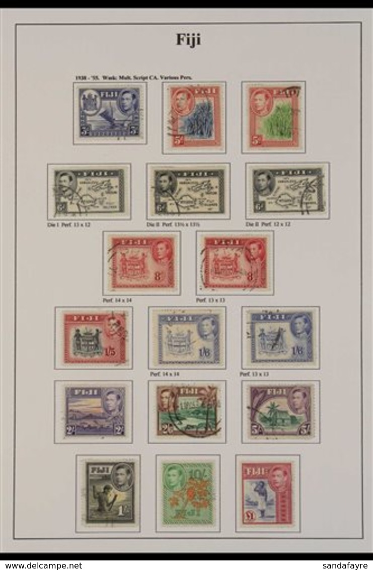 1938-55 KGVI FINE USED COLLECTION.  A Neatly Presented Fine Used Collection That Includes The 1938-55 Pictorial Definiti - Fiji (...-1970)