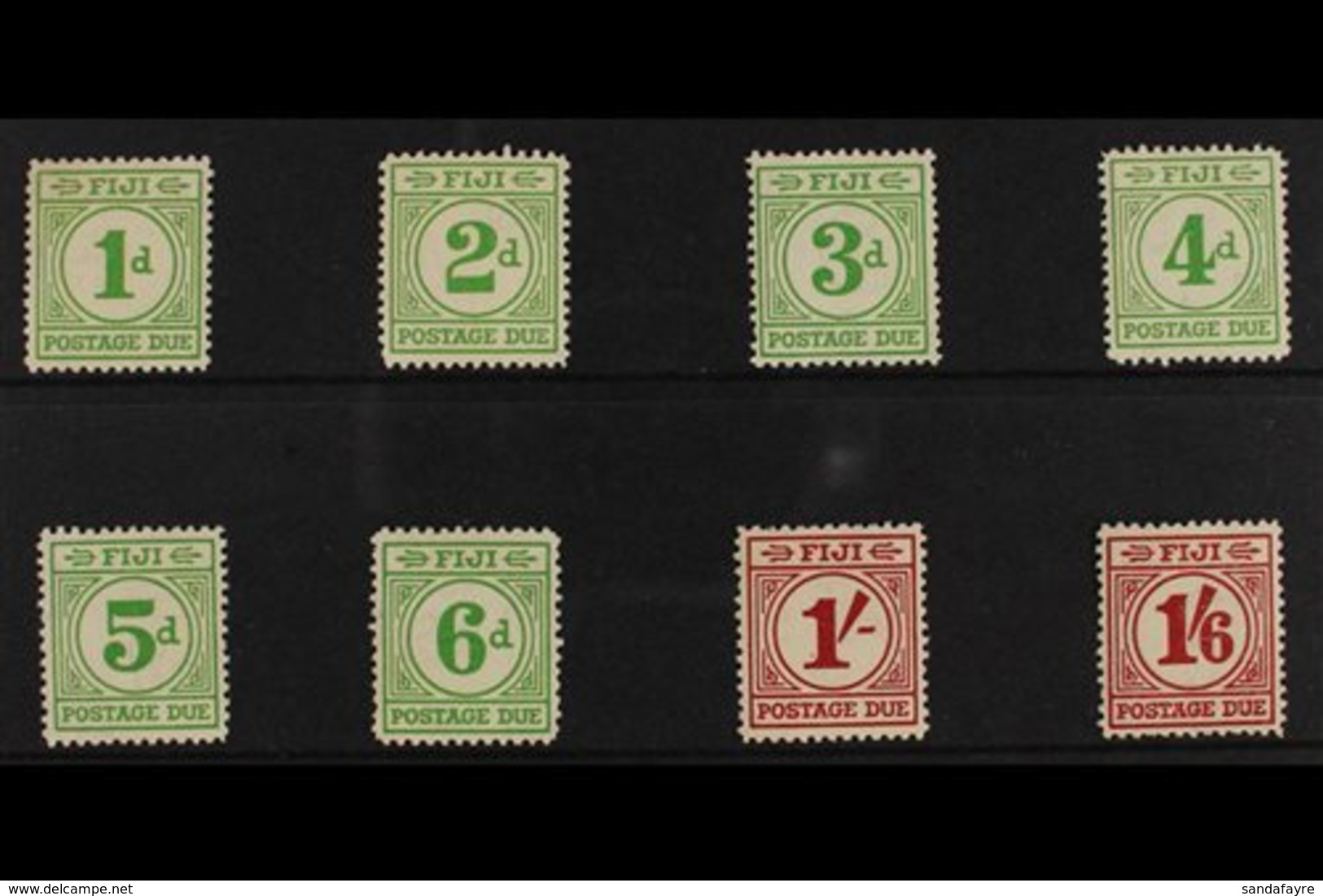 POSTAGE DUE  1940 Mint Set, SG D11/18, Some Minor Imperfections. (8 Stamps) For More Images, Please Visit Http://www.san - Fiji (...-1970)