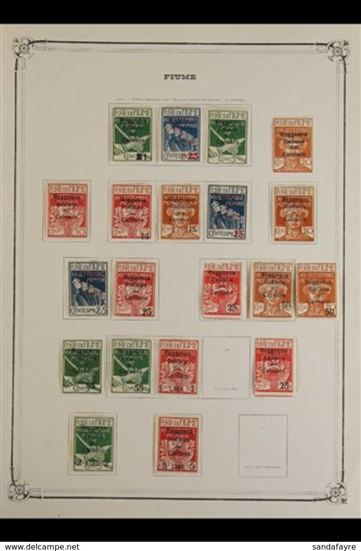 1918-1924 INTERESTING MINT COLLECTION  Presented On Pages, Includes 1918-19 Overprints With Twenty One Different Blocks  - Fiume