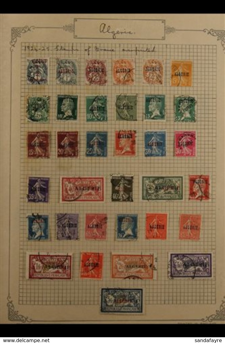 ALGERIA  1924-1958 INTERESTING MINT & USED COLLECTION With Some Covers In An Album, Includes 1924-25 Opts Set Used, Plus - Other & Unclassified