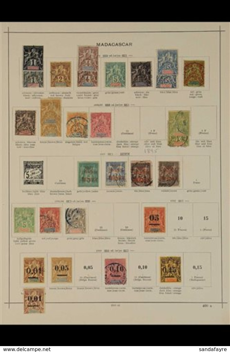 MADAGASCAR  1895-1935 CLEAN AND ATTRACTIVE COLLECTION On Printed Pages, Plus Further Stamps On A Stockleaf Awaiting Sort - Other & Unclassified