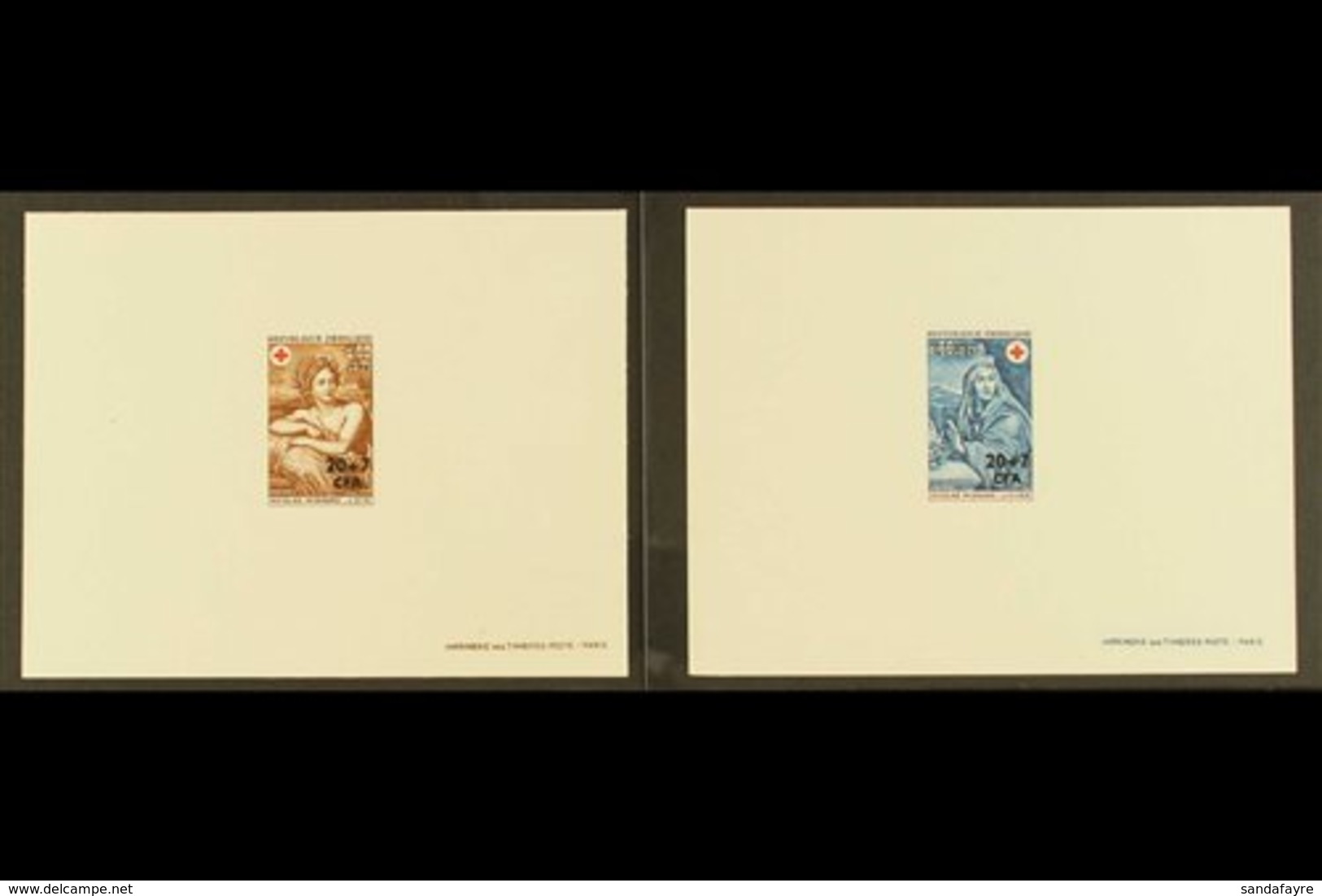 REUNION  1969 Red Cross EPREUVES DE LUXE Complete Set, Yvert 388/89, Very Fine & Fresh Condition. (2 Epreuves) For More  - Other & Unclassified