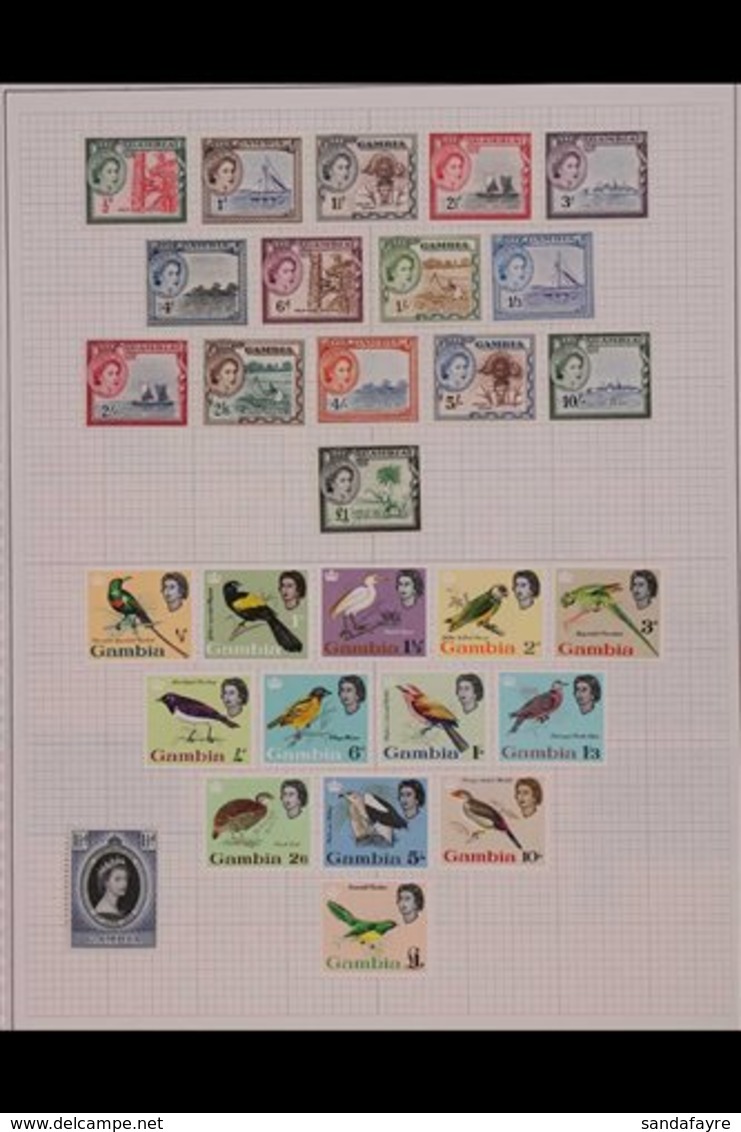 1953-1976 COMPLETE MINT QEII COLLECTION  Presented Neatly On Album Pages, All Different, Complete From 1953 Coronation T - Gambia (...-1964)