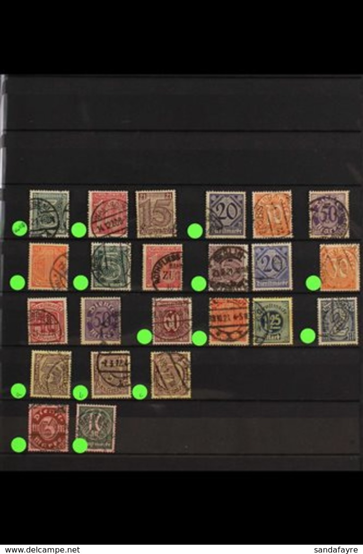 OFFICIALS  1920-1923 FINE CDS USED COLLECTION On Stock Pages, All Different, Most Stamps EXPERTIZED 'INFLA BERLIN'. Incl - Andere & Zonder Classificatie