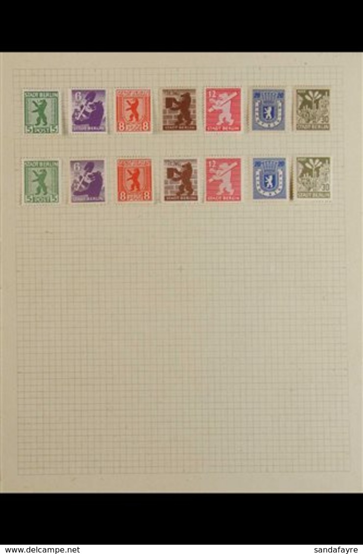 RUSSIAN ZONE  1945-1949. An Attractive & Fresh MINT COLLECTION Presented On Album Pages, Includes Berlin & Brandenburg 1 - Other & Unclassified