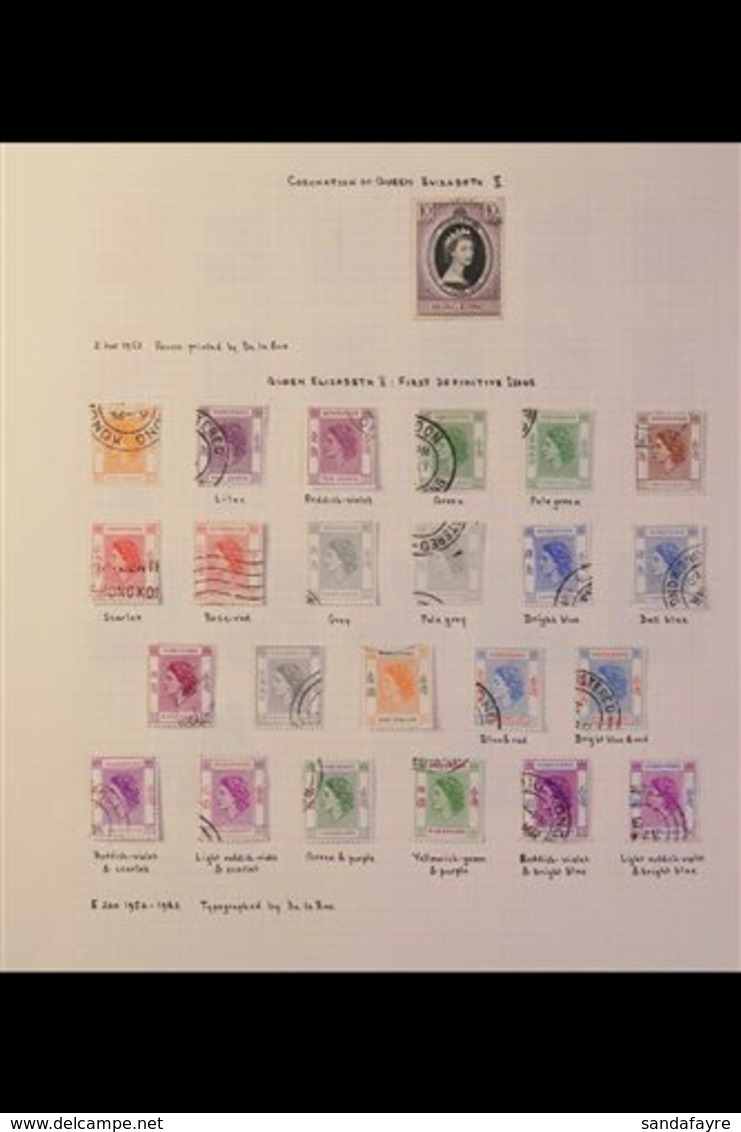 1953-1996 USED COLLECTION  On Leaves, ALL DIFFERENT, Includes 1954-62 QEII Set With All Listed Shades, 1962-73 Annigoni  - Andere & Zonder Classificatie