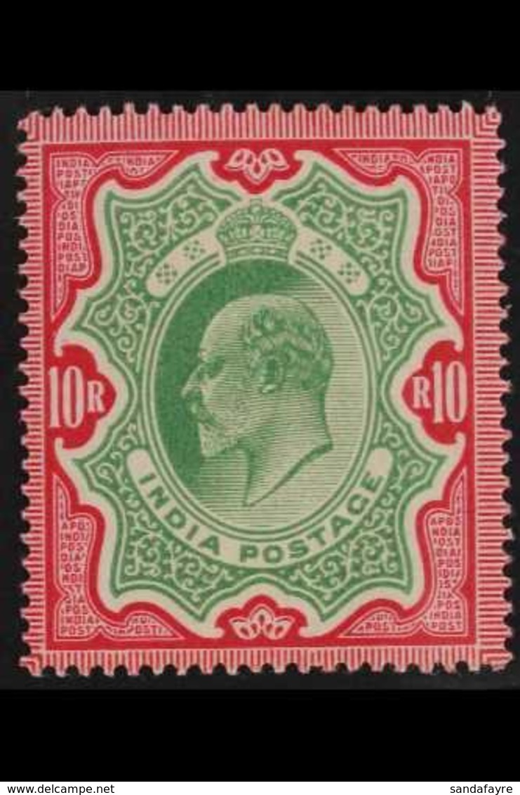 1902-11  10R Green And Carmine, SG 144, Very Fine Lightly Hinged Mint. Lovely! For More Images, Please Visit Http://www. - Sonstige & Ohne Zuordnung