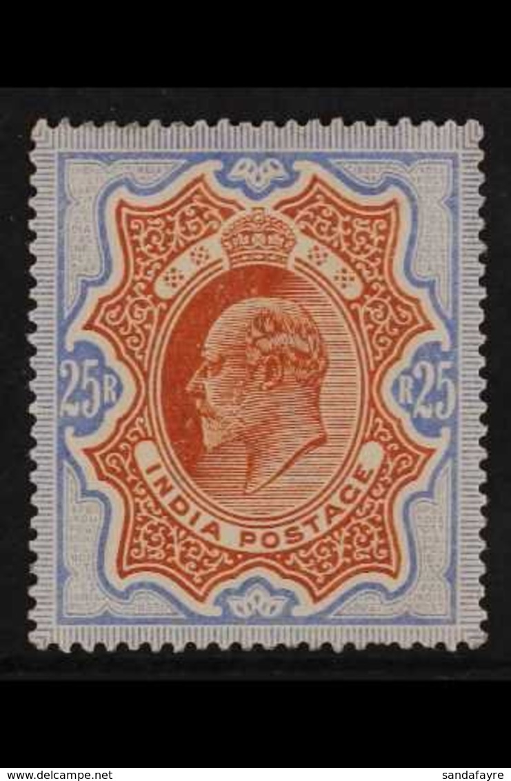 1909  25r Brownish-orange And Blue, SG 147, A Mint Example Of This Scarce Edwardian Top Value, Fresh Large Part Gum And  - Other & Unclassified