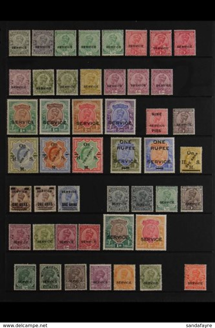 OFFICIALS  1912-31 KGV MINT COLLECTION Presented On A Stock Page That Includes 1912-13 With Shades To 1r (2), 2r And 5r, - Andere & Zonder Classificatie