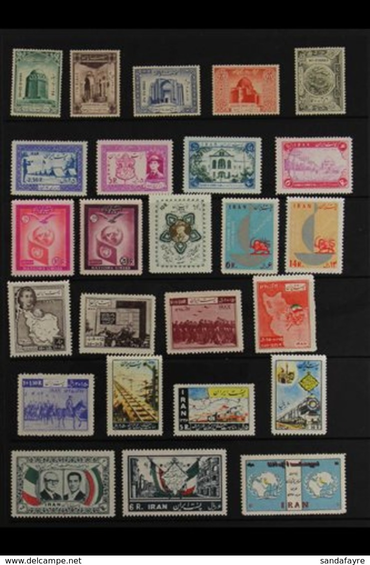 MINT / NEVER HINGED MINT HOARD IN GLASSINE PACKETS  Chiefly 1949 To Early 1970's, The Glassines Identified By Scott Cata - Iran