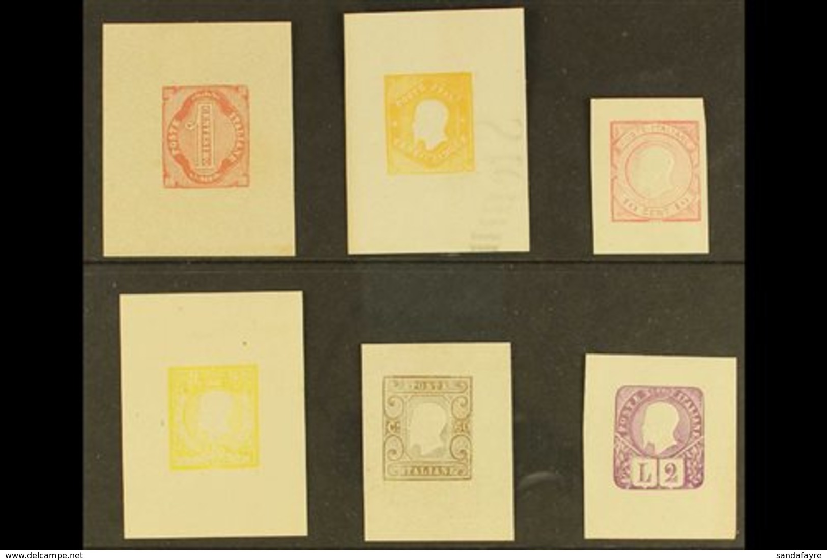 ESSAYS  C.1865 1c Lake, 5c Orange, 10c Rose, 15c Lemon, 60c Brown & 2L Mauve, 1c With Large Figure, Other Values With Ki - Ohne Zuordnung