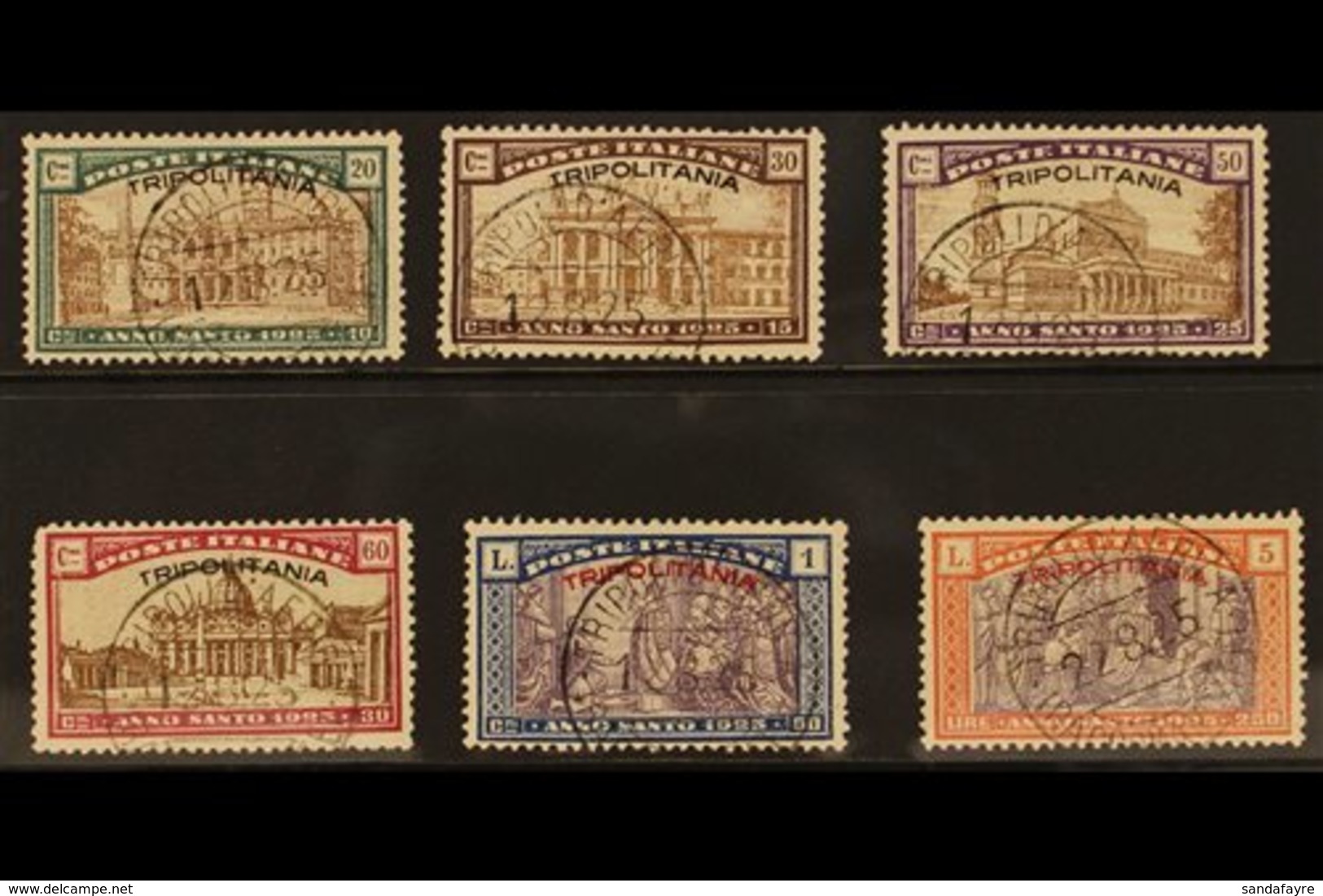 TRIPOLITANIA  1925 Holy Year Complete Set (Sass S. 6, SG 17/22), Very Fine Used. (6 Stamps) For More Images, Please Visi - Other & Unclassified