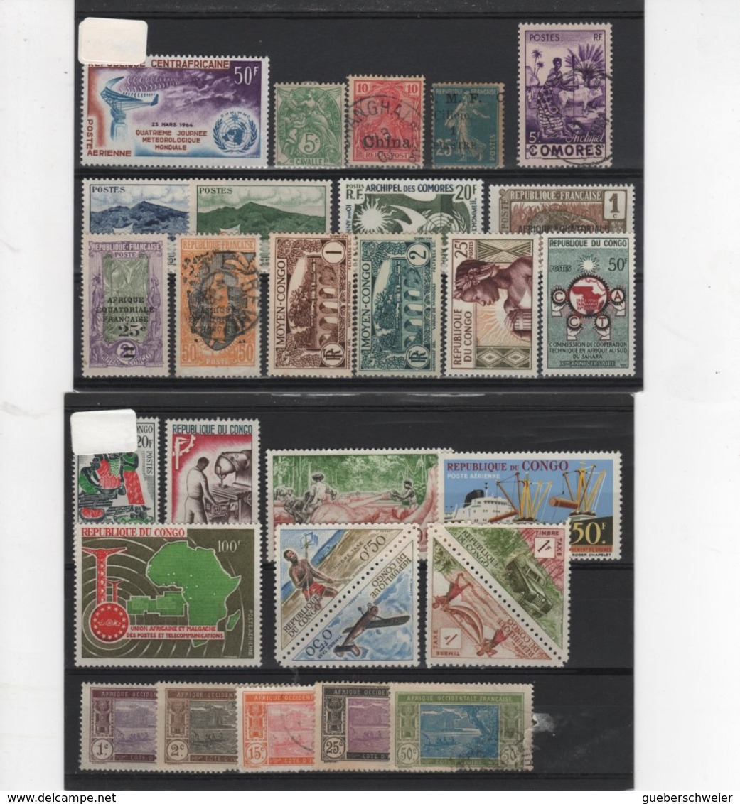 Carton de 3,5 kg de Timbres, lettres, entiers postaux, aérogrammes, beau lot de timbres de France et colonies