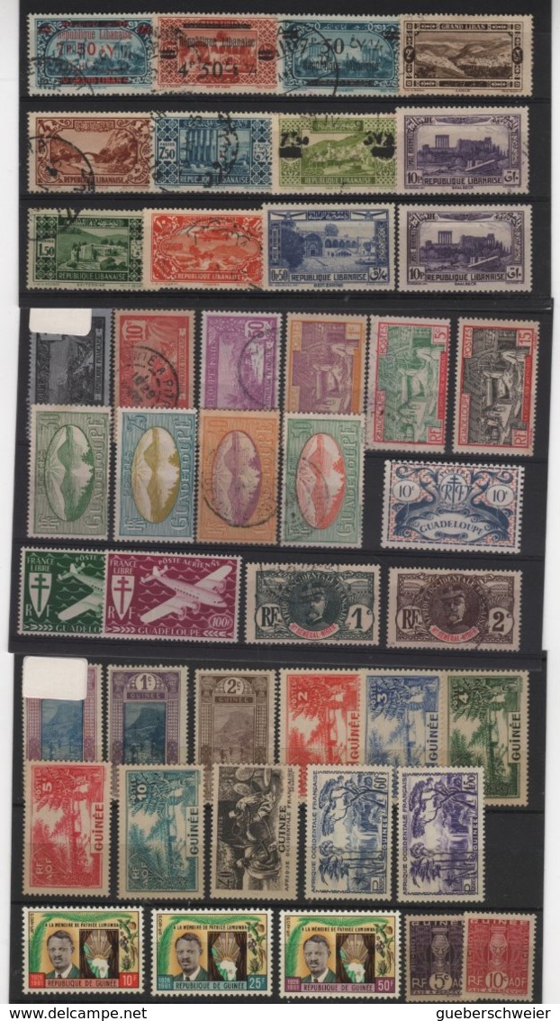 Carton de 3,5 kg de Timbres, lettres, entiers postaux, aérogrammes, beau lot de timbres de France et colonies