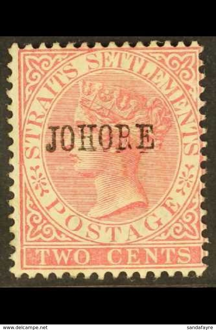 JOHORE  1884-86 2c Pale Rose "JOHORE" Overprint, SG 8, Fine Mint, Fresh. For More Images, Please Visit Http://www.sandaf - Other & Unclassified