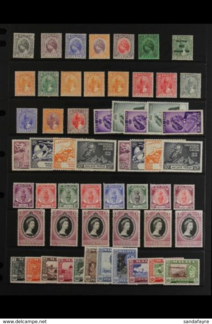 PERAK  1935-1968 VERY FINE MINT (much Never Hinged) Accumulation On Stockleaves. With 1935-37 Range To 50c, 1938-41 Rang - Andere & Zonder Classificatie