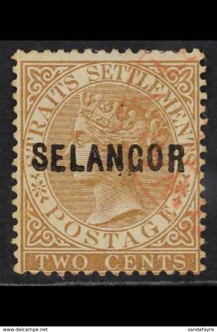 SELANGOR  1882 2c Brown, Wmk CA, SG 13, "Narrow Letters", Fine Used. For More Images, Please Visit Http://www.sandafayre - Other & Unclassified