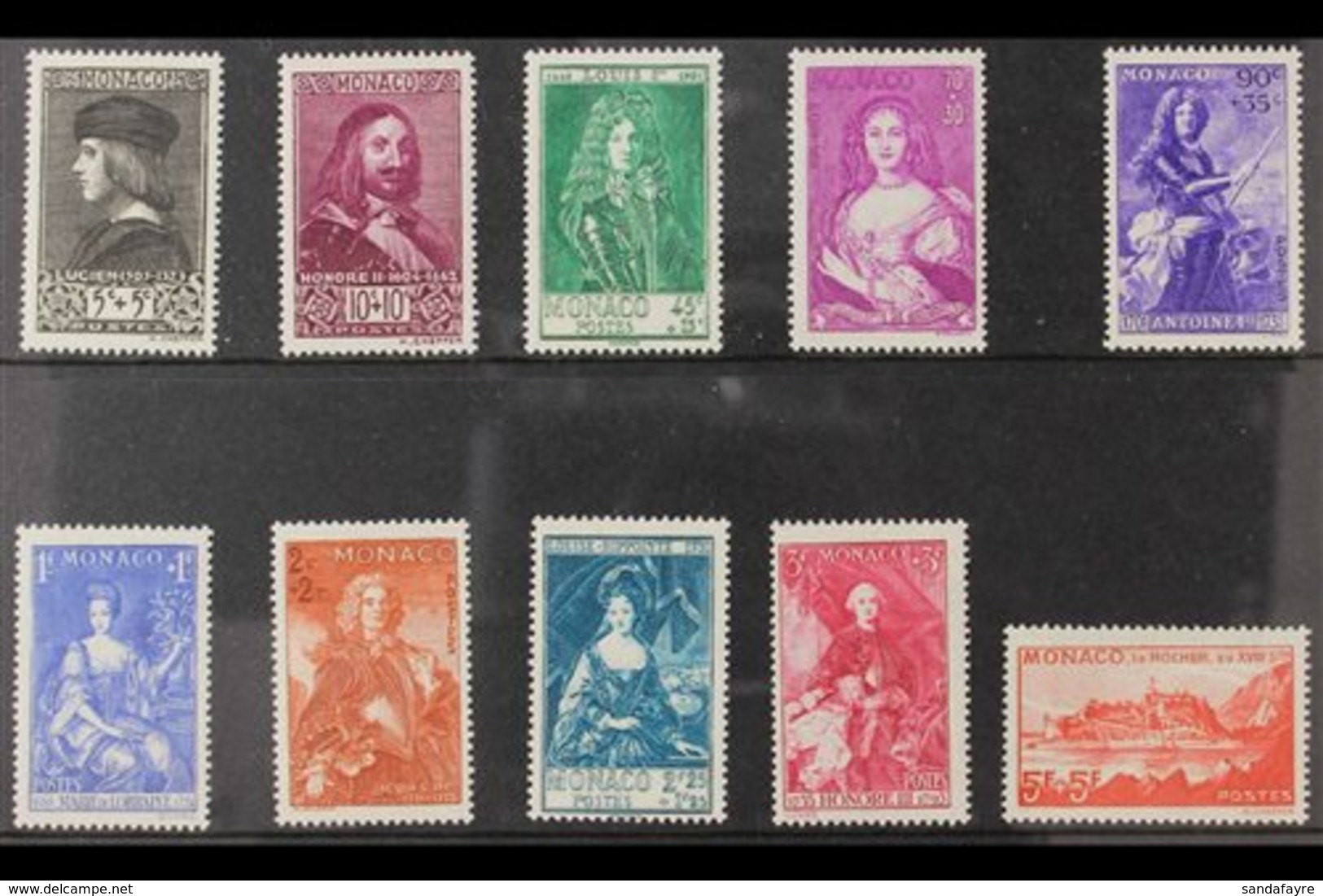 1939  National Relief Complete Set, Michel 190/199, Very Fine Lightly Hinged Mint. (10 Stamps) For More Images, Please V - Andere & Zonder Classificatie