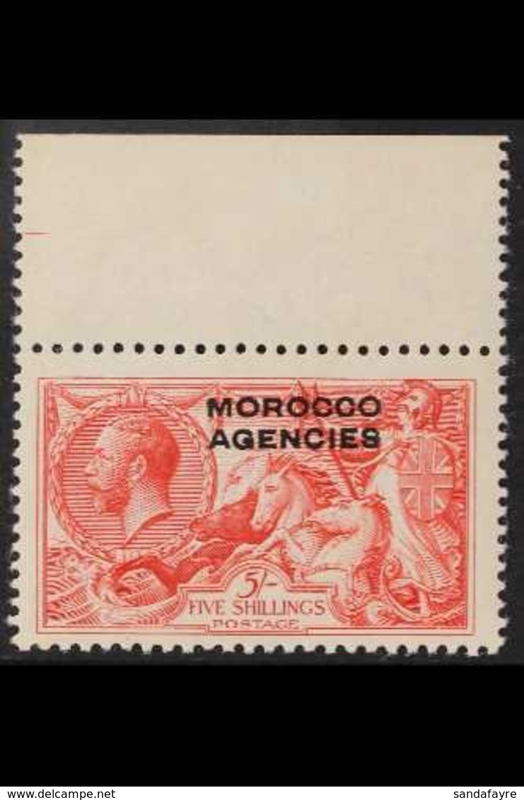 BRITISH CURRENCY  1914-31 5s Rose-red (B.W. Printing), SG 54, Never Hinged Mint Top Marginal. For More Images, Please Vi - Sonstige & Ohne Zuordnung