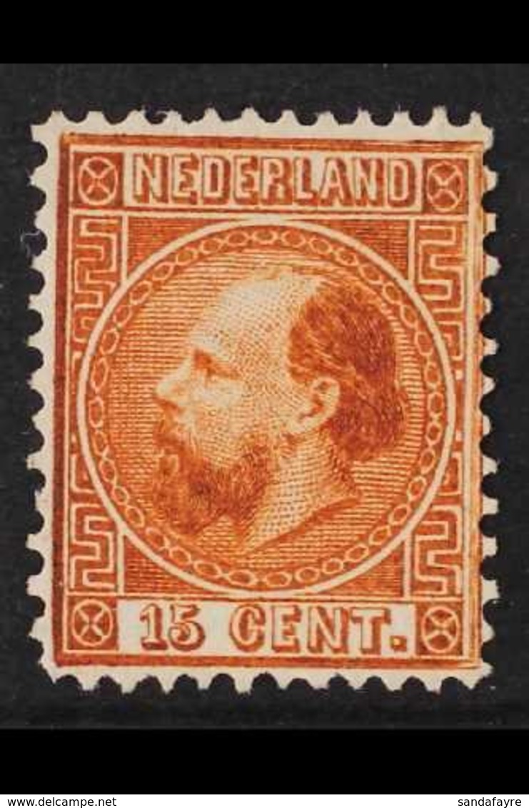 1867-69  15c Chestnut William III, Die I, Perf 12, SG 13, Fine Unused Without Gum, Cat £1200. For More Images, Please Vi - Otros & Sin Clasificación