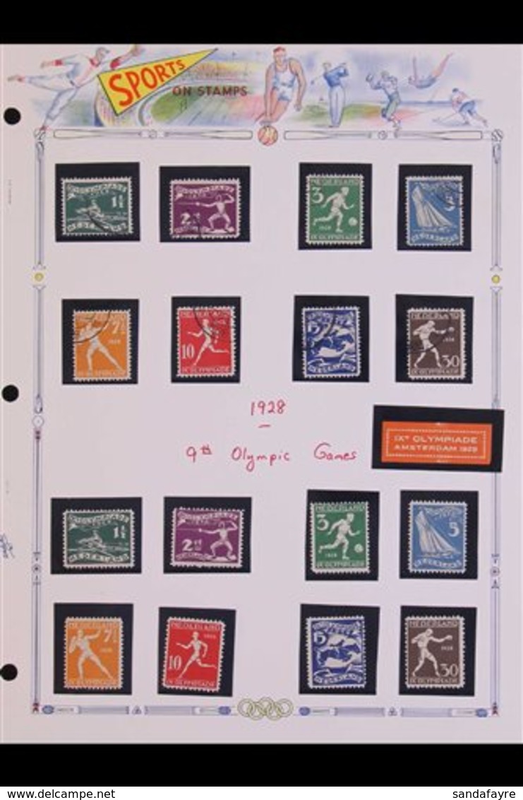 SPORT TOPICAL COLLECTION  1928-1999 Collection On Album Pages - An Impressive Array Of Covers, Cards And (mostly Never H - Other & Unclassified