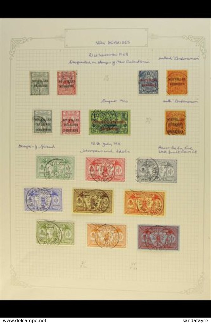 FRENCH  1908-1979 FINE USED COLLECTION On Leaves, All Different, Inc 1910-11 Opts Set (ex 25c), 1911 Set To 1f, 1957 Mos - Other & Unclassified