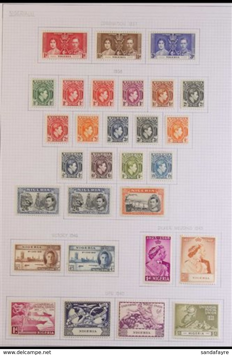 1937-61 FINE MINT COLLECTION OF SETS  Presented On Sleeved Album Pages & Includes A Complete KGVI "Basic" Collection (SG - Nigeria (...-1960)