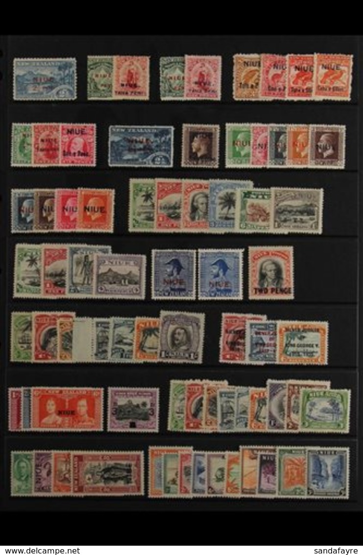 1902-74 FINE MINT COLLECTION  Incl. 1902 Double Lined Watermark Perf. 14 ½d And 1d, 1903 Set To Two 1s Shades, 1911 Set, - Niue