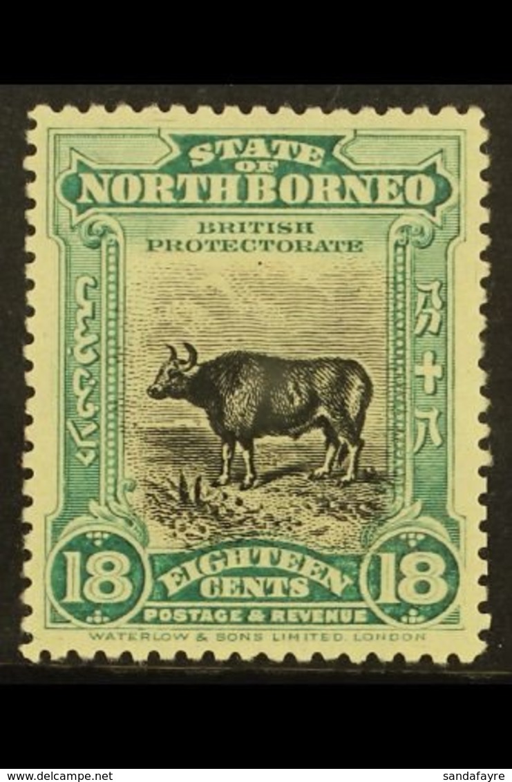 1909-23  18c Blue-green, SG 175, Very Fine Mint For More Images, Please Visit Http://www.sandafayre.com/itemdetails.aspx - North Borneo (...-1963)