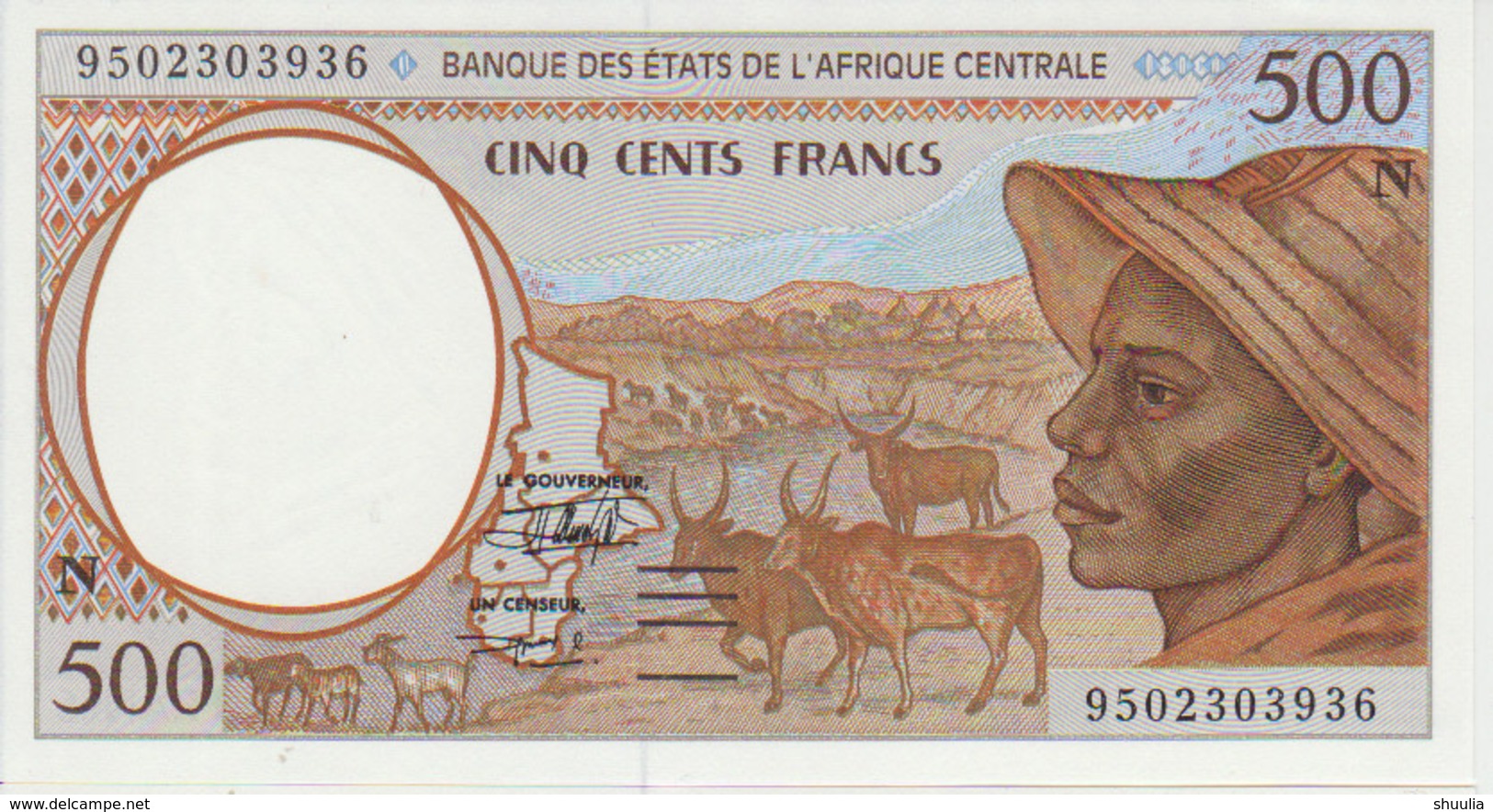 Central African States 500 Francs 1995 Pick 501Nc UNC Equatorial Guinea - Centraal-Afrikaanse Staten