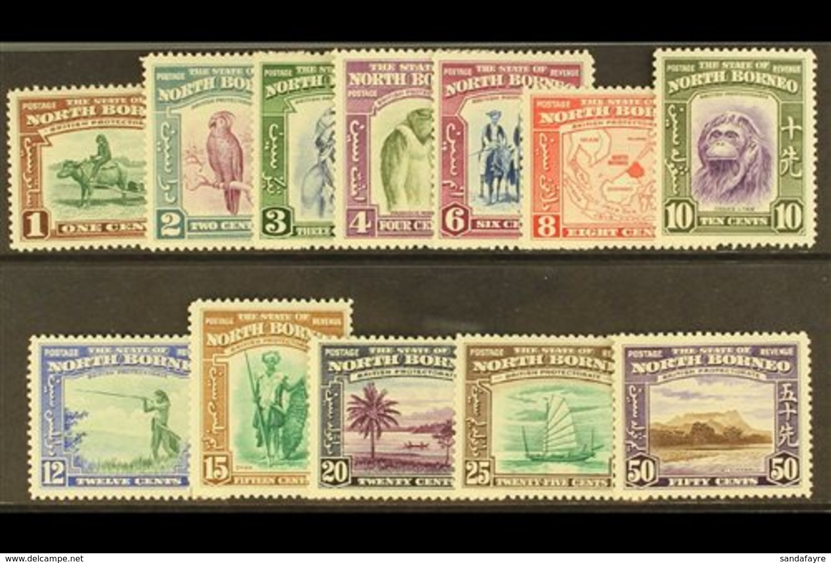 1939  Pictorial Set Complete To 50c, SG 303/14, Very Fine Mint. (12 Stamps) For More Images, Please Visit Http://www.san - Noord Borneo (...-1963)