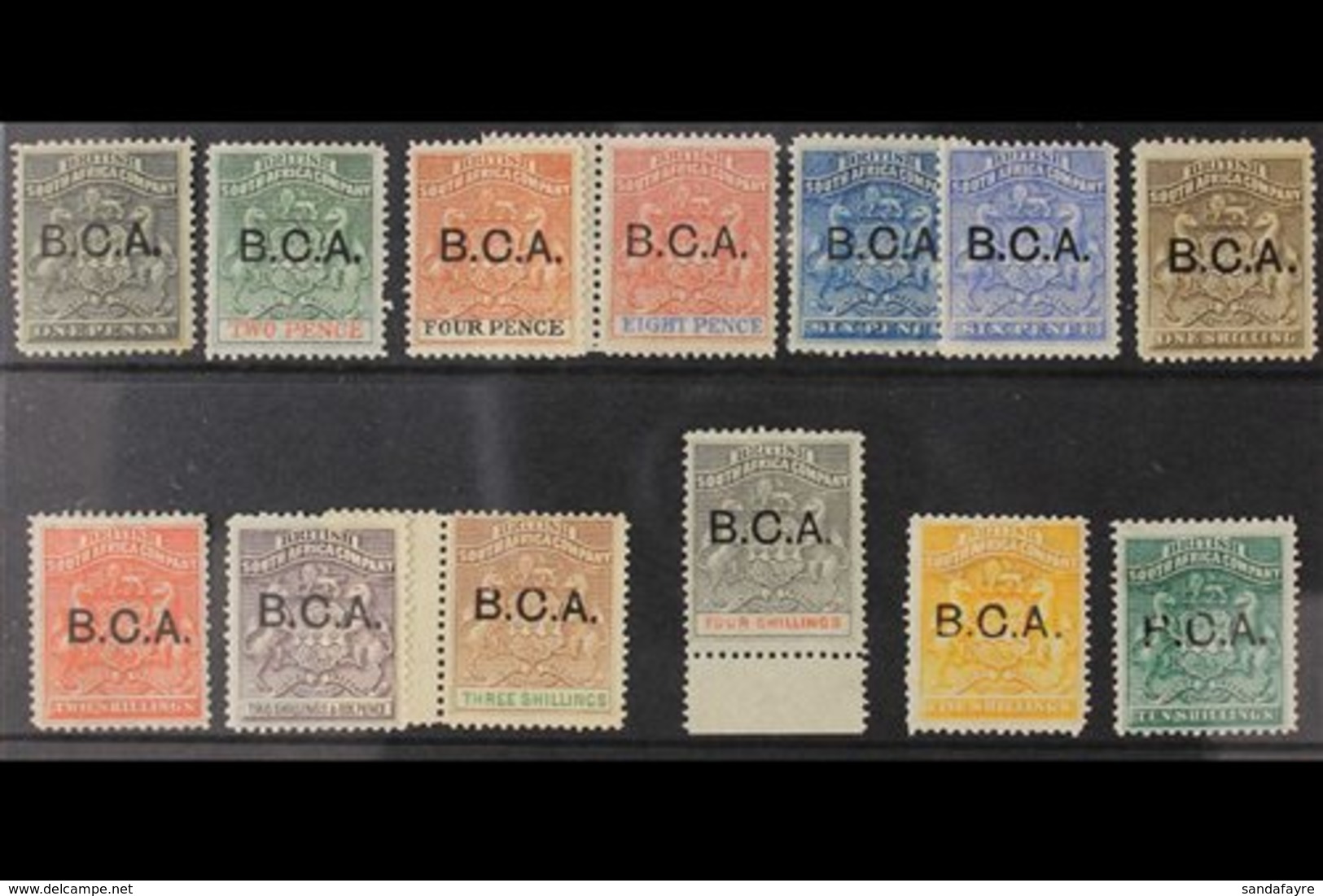 1891  B.C.A. Overprint Set To 10s, SG 1/13, Fine And Fresh Mint. (13 Stamps) For More Images, Please Visit Http://www.sa - Nyasaland (1907-1953)