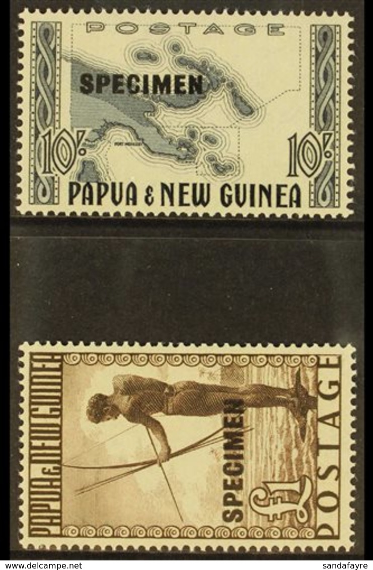 1952-58  Native Scenes "Specimen" Set, SG 14s/15s, Never Hinged Mint (2 Stamps) For More Images, Please Visit Http://www - Papua New Guinea