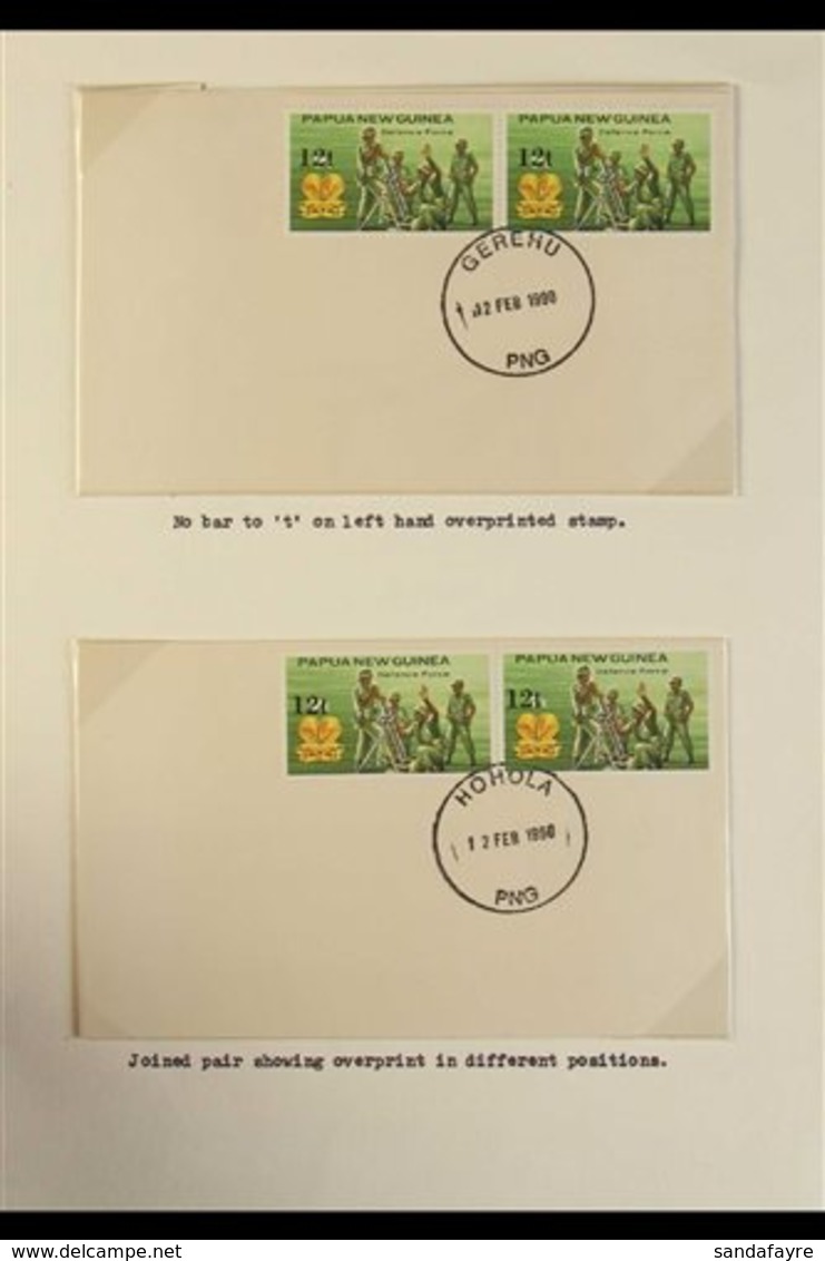 1987-96 SURCHARGES USED ON COVERS  A Highly Unusual And Seldom Seen Assembly Of Commercial And Philatelic Covers Bearing - Papua New Guinea