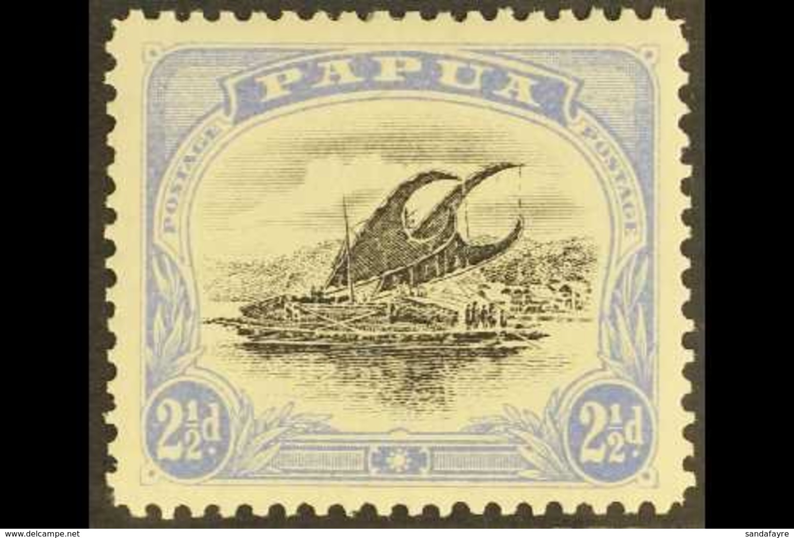 1907-08 VARIETY.  2½d Black & Pale Ultramarine, Perf 11 "Thin D At Left" Variety, SG 51b, Very Fine Mint For More Images - Papua-Neuguinea