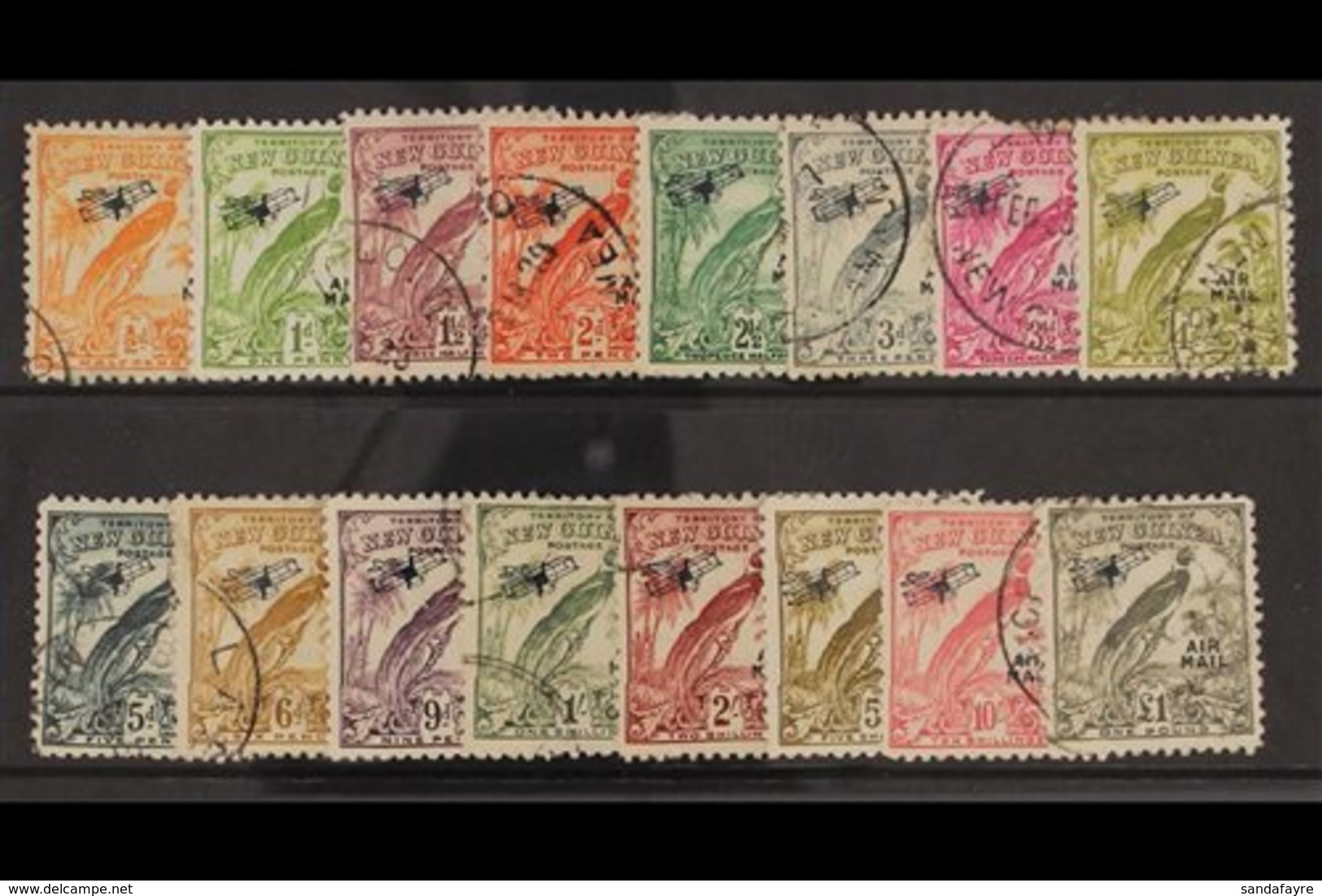 1932  Air Mail Set (no Dates) Complete, SG 190/203, Very Fine Used. (16 Stamps) For More Images, Please Visit Http://www - Papua-Neuguinea