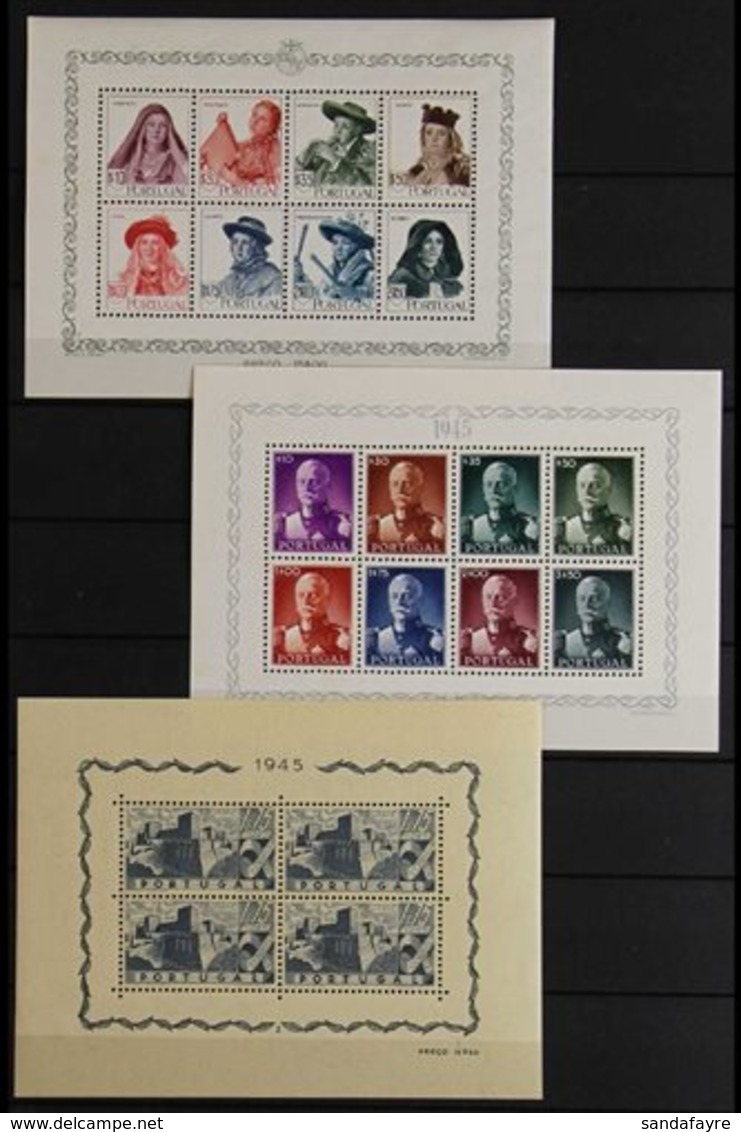 1940-1947 MINIATURE SHEETS  NEVER HINGED MINT GROUP Of All Different Mini-sheets On Stock Pages, Includes 1940 Centenari - Sonstige & Ohne Zuordnung
