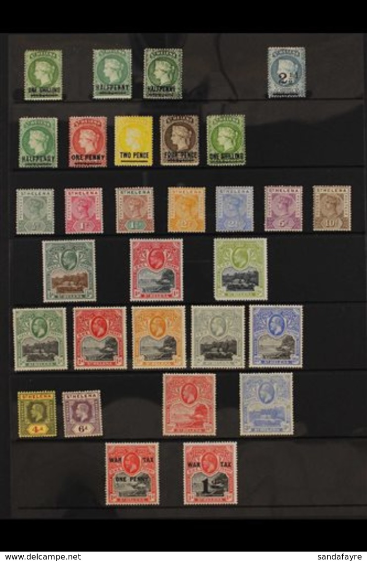 1864-1952 OLD TIME MINT COLLECTION.  An Attractive, ALL DIFFERENT Mint Collection, Dotted With Never Hinged Mint Ranges, - Sainte-Hélène