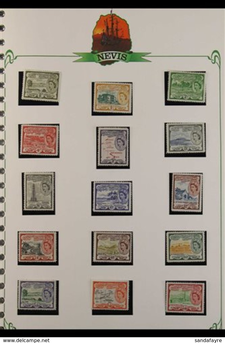 1953-80 NEVER HINGED MINT COLLECTION  Displayed In An Album, Virtually Complete And Incl. 1954-63 Set, 1963-69 Set, 1970 - St.Kitts Y Nevis ( 1983-...)