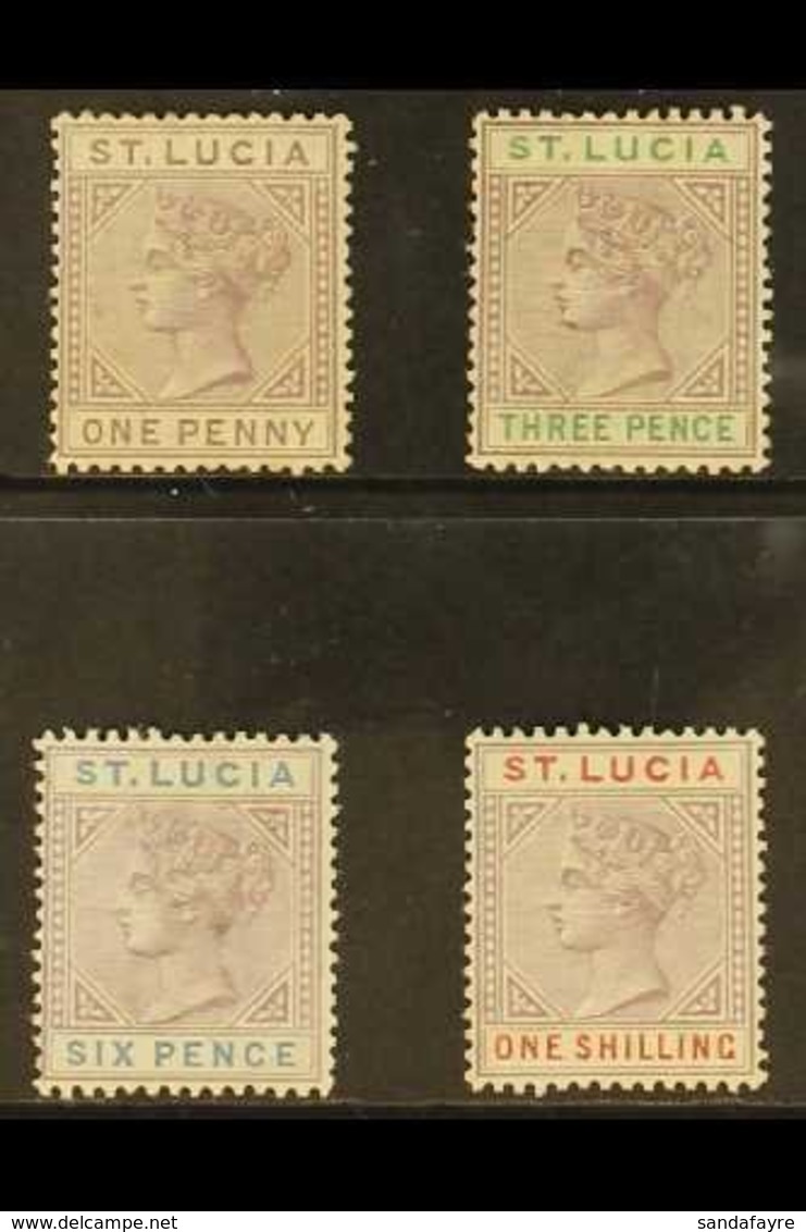 1886-87  Die 1, Watermark Crown CA, Perf 14, Complete Set, SG 39/42, Fine Mint. (4 Stamps) For More Images, Please Visit - St.Lucia (...-1978)