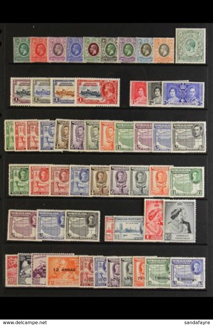 1921-51 FINE MINT COLLECTION  Presented On A Stock Page & Includes 1921 Set To 1r, 1935 Jubilee Set, KGVI Omnibus Sets,  - Somaliland (Protectoraat ...-1959)