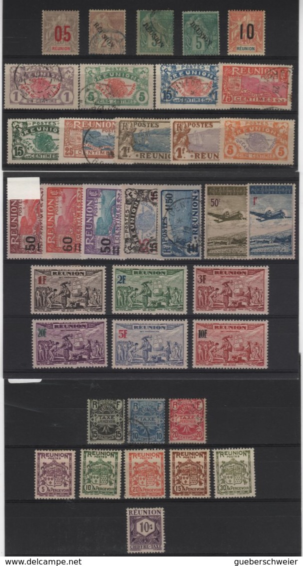 REU 2 - REUNION Lot De 64 Val. Neufs**/* Et Obl. Côte 61 € - Andere & Zonder Classificatie