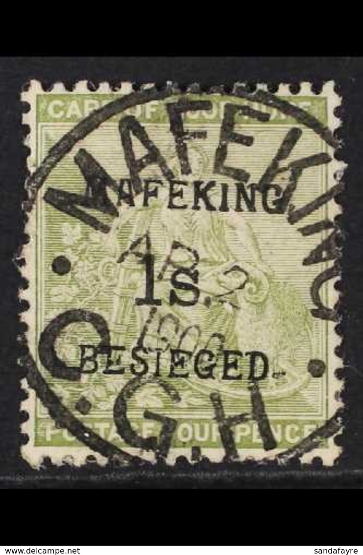 MAFEKING  1900 (23 March - 28 April) 1s On 4d Sage Green Cape Of Good Hope, SG 5, Very Fine Used With Central Cds. For M - Zonder Classificatie