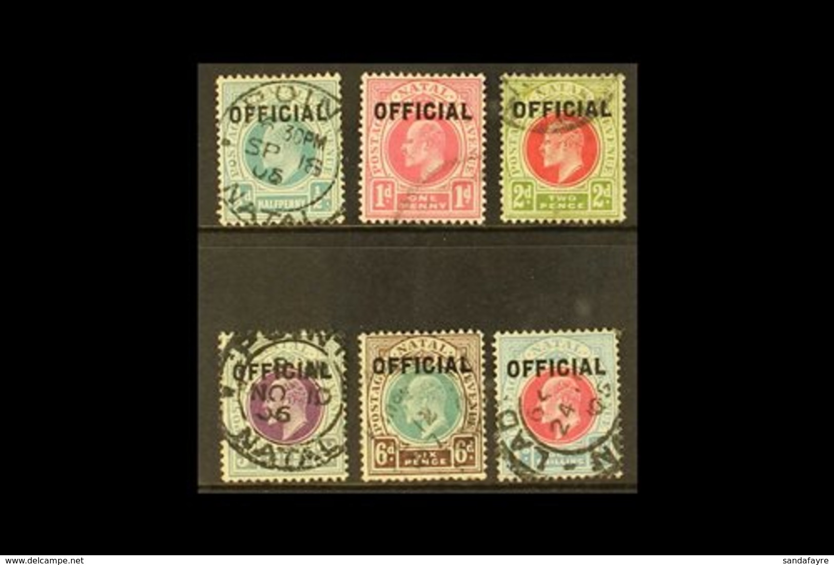 NATAL  OFFICIALS - 1904 Set Complete, SG O1/6, Fine To Very Fine Used. (6 Stamps) For More Images, Please Visit Http://w - Ohne Zuordnung