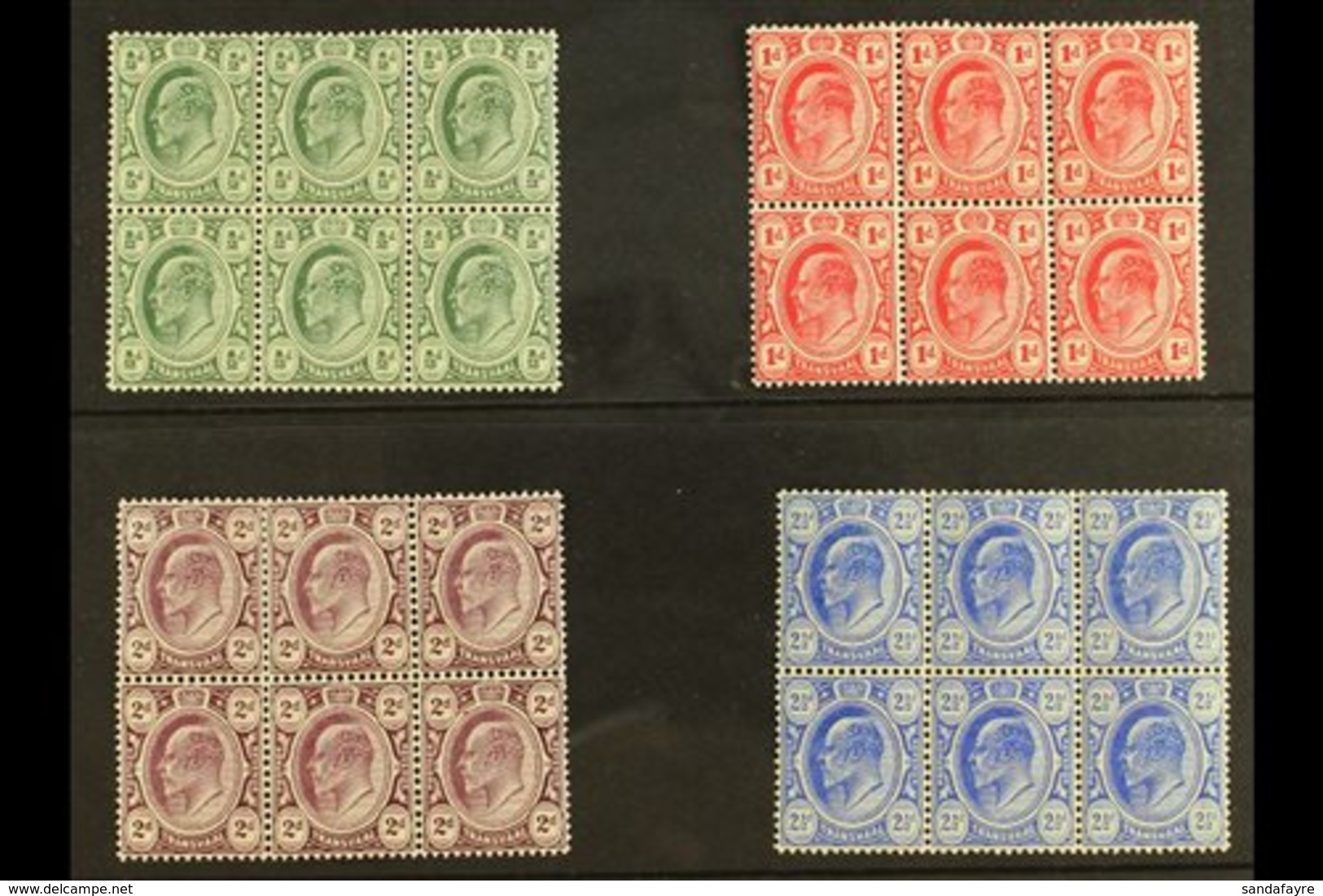 TRANSVAAL  1905-09 KEVII Set, SG 273/76, In Very Fine Mint BLOCKS OF SIX (3 X 2), At Least 4 Stamps In Each Block Never  - Ohne Zuordnung