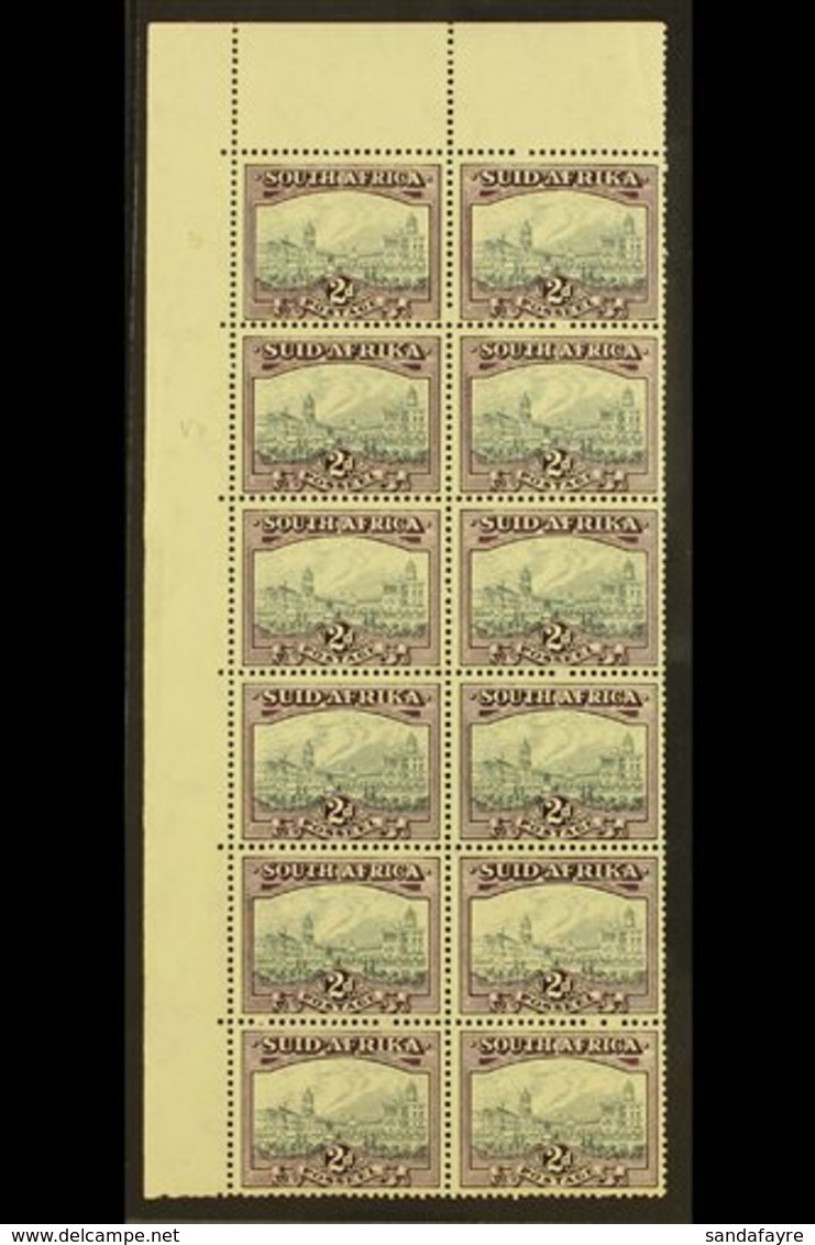 1933-48  2d Grey & Dull Purple, Corner Marginal Block 12 With Closed "G" In "POSTAGE" Variety On R2/2 (Union Handbook V4 - Unclassified