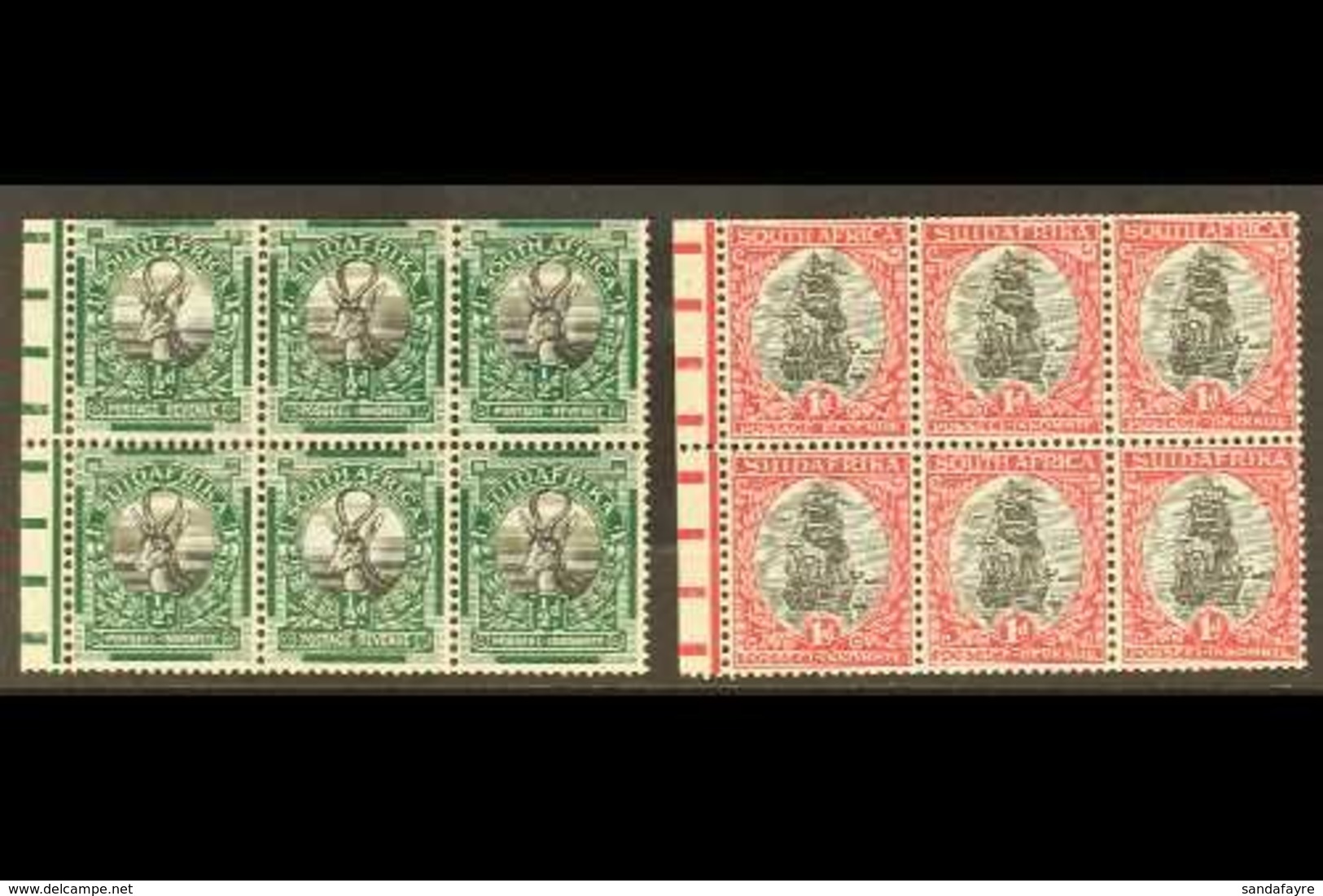 BOOKLET PANES  1926 ½d & 1d Booklet Panes Of 6, Both Watermark Inverted, London Printings, SG 30cw, 31dw, Ex SG SB5, Ver - Unclassified