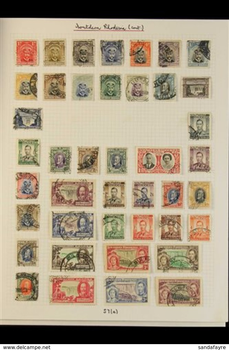 1924-47 USED COLLECTION  Includes 1924-9 Defins All Values 2s6d Plus A Faded 5s Fiscally Used (not Counted), 1931-7 Most - Southern Rhodesia (...-1964)